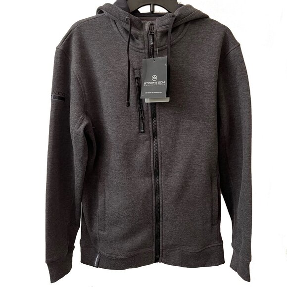 Stormtech CFZ-3 Men s Metro Full Zip Hoody Carbon Heather/Black Medium - Picture 2 of 7